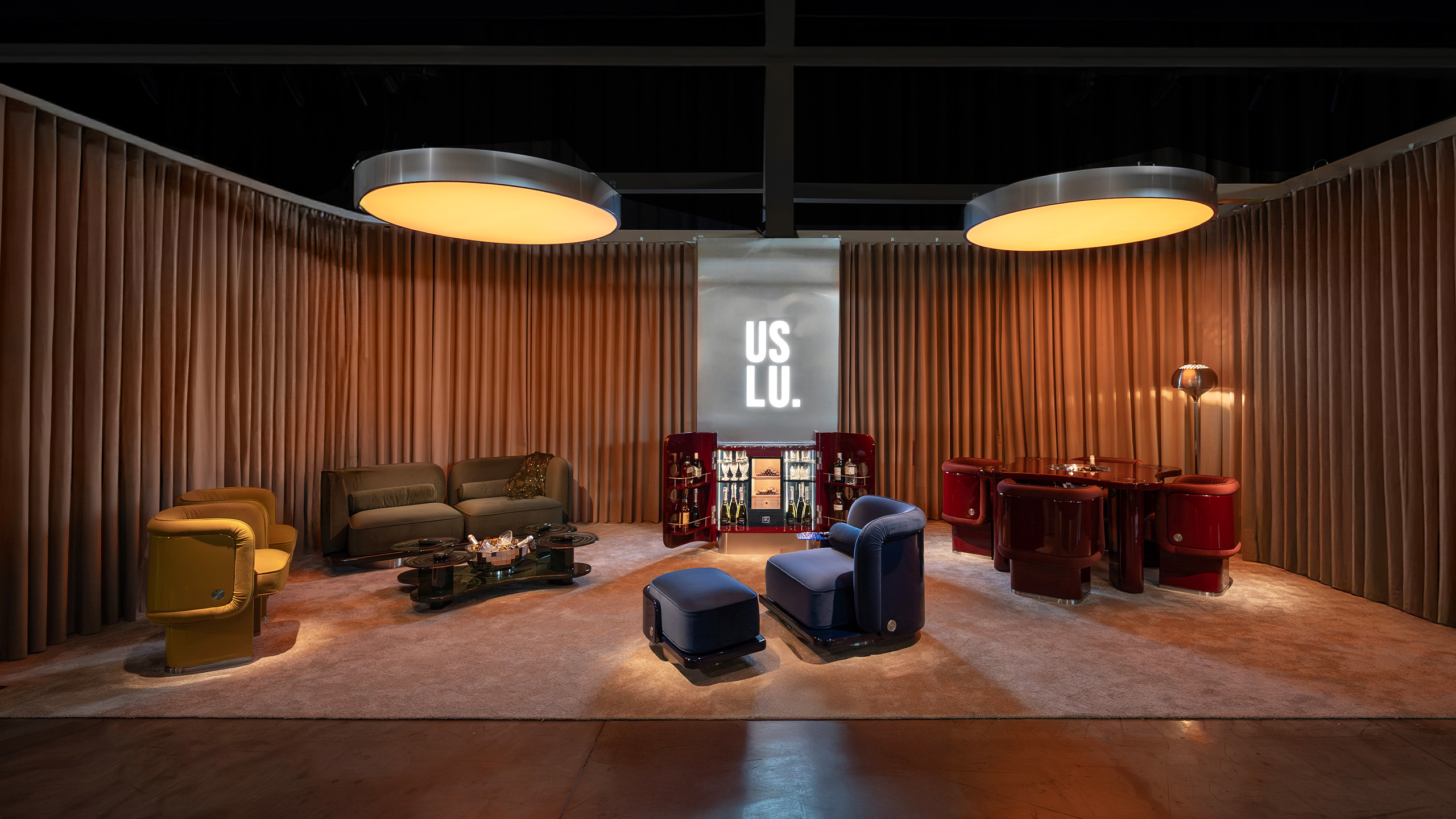 The Disco House family: The Laidback, The Cuban, The Whisper, The Bubbly, The Unifier and The Socialite together, by Uslu Design Studio